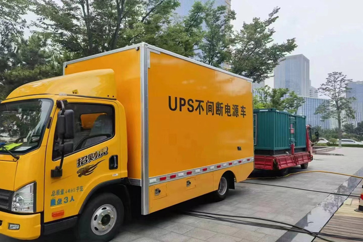 净潭乡发电机租赁施工现场