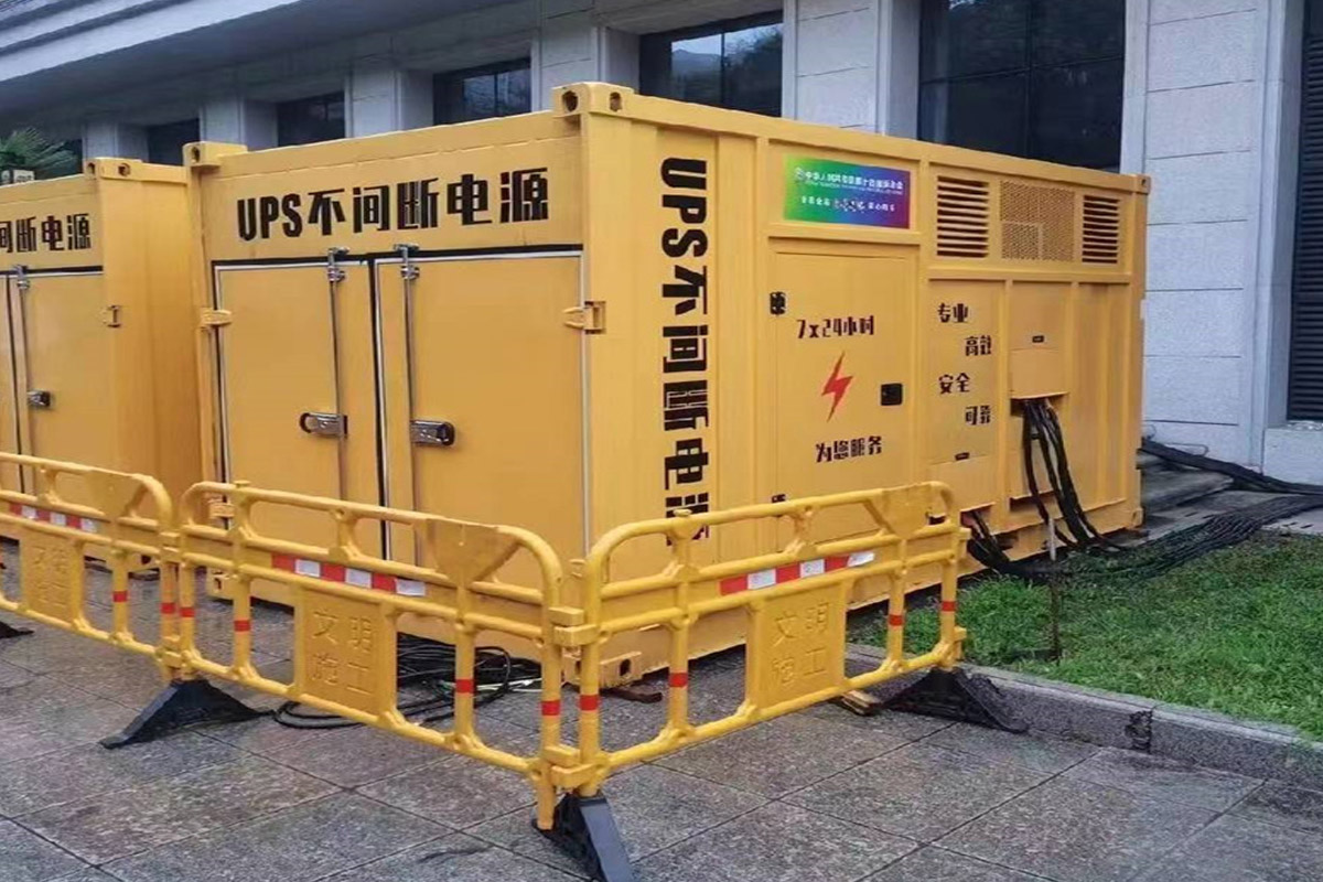 净潭乡发电机租赁施工现场